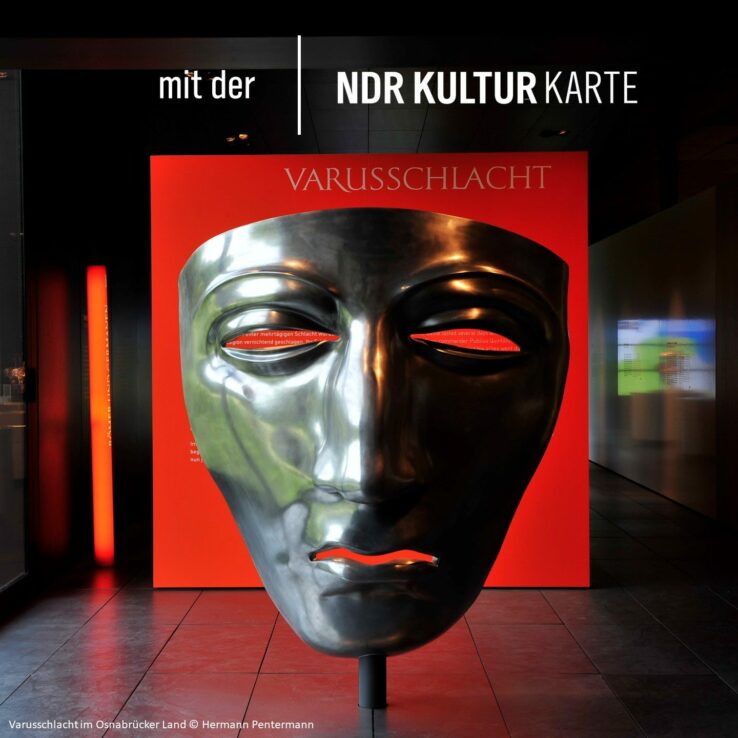 Ansicht einer römischen Schlachtmaske. aus der Varusschlacht